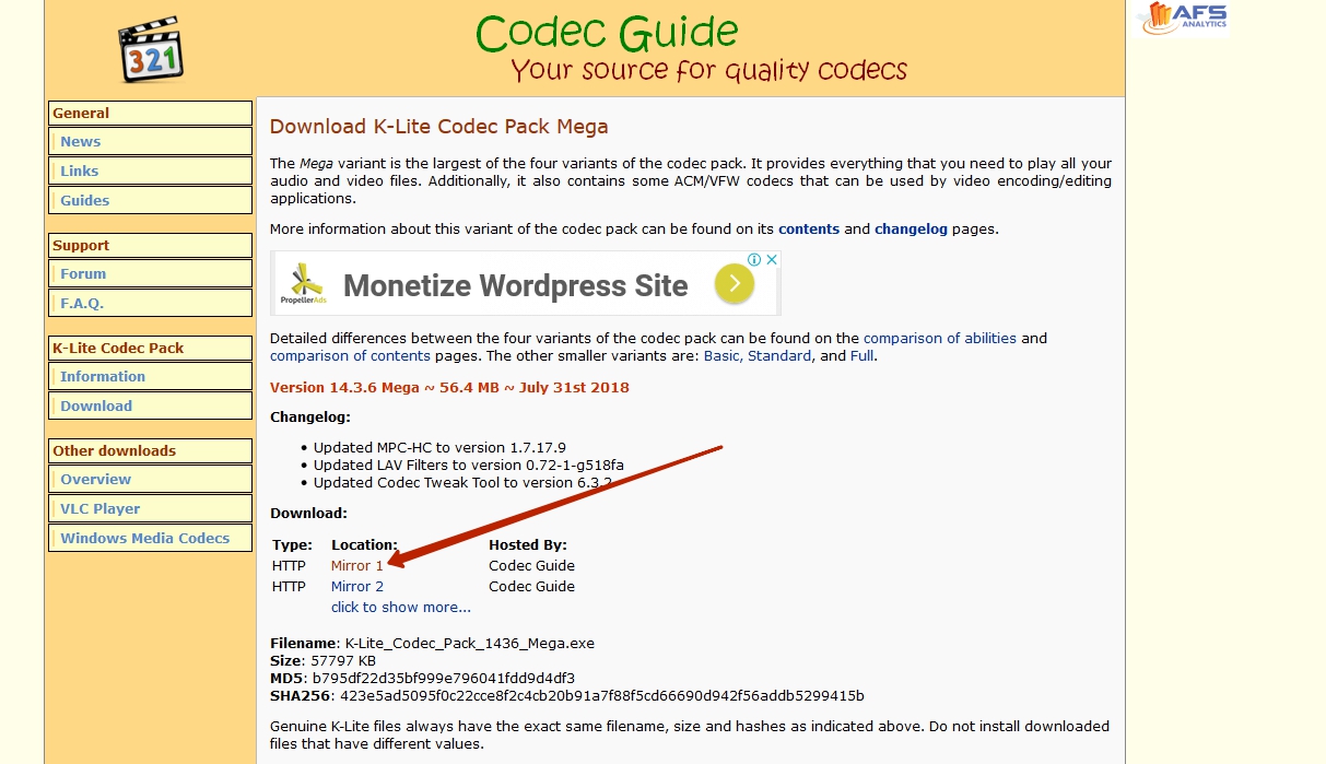 In all likelihood, it has to do with an audio codec issue.  Download and install codec packs