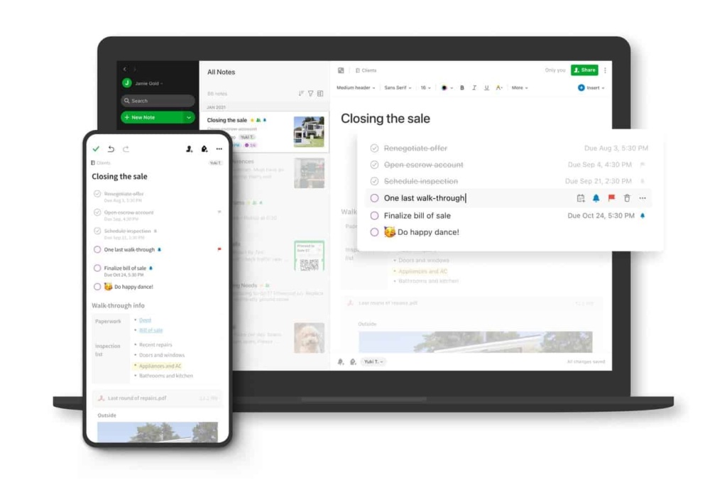 Evernote app for your notes and ideas. Image powered by Nimbus Platform