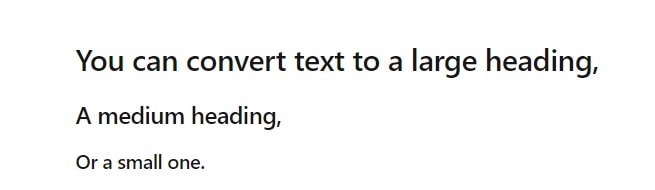 Headings