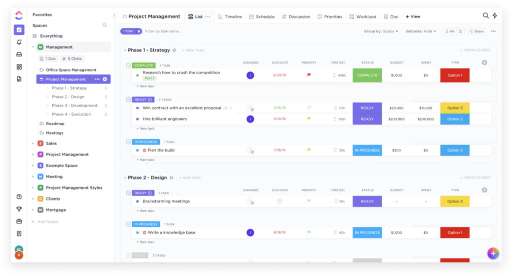 ClickUp is in the Top of 6 Best Project Management Software With Client Portals. Image by Nimbus Platform