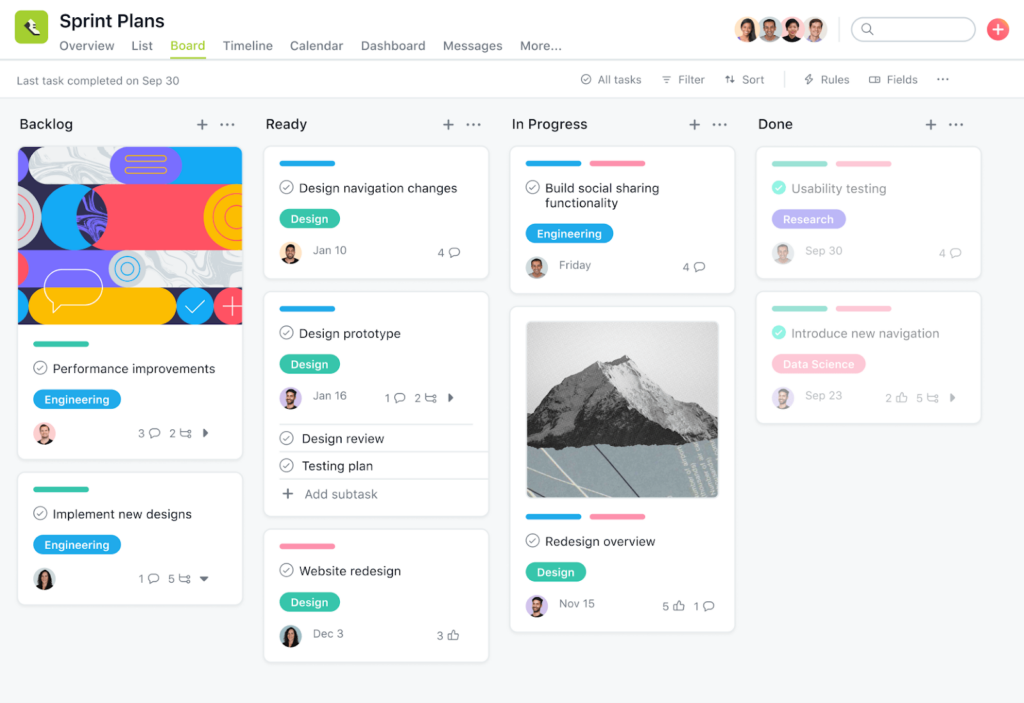 Asana is in the Top of 6 Best Project Management Software With Client Portals. Image by Nimbus Platform