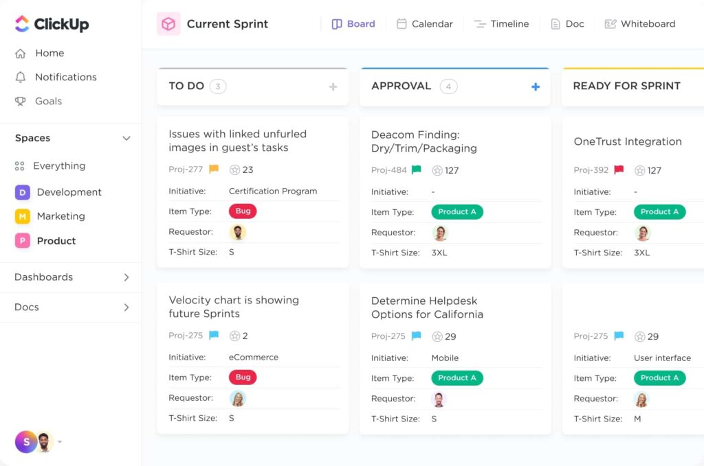 ClickUp is in the Top 5 Moxo Alternatives to Improve Your Team Collaboration. Image by Nimbus Platform