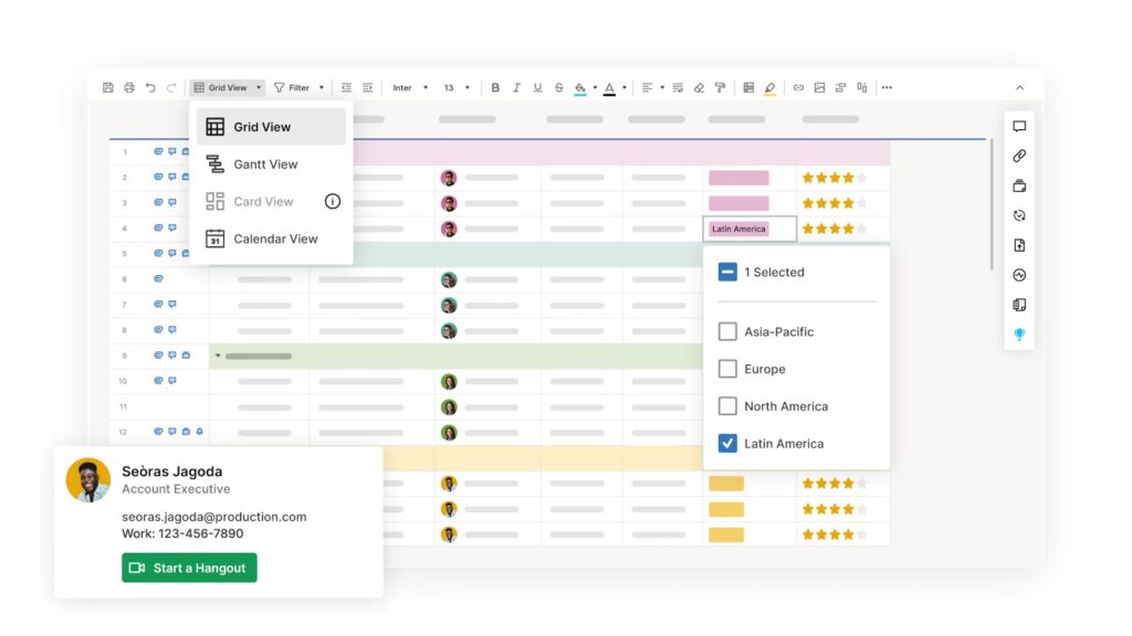 Smartsheet. Bild powered by FuseBase.