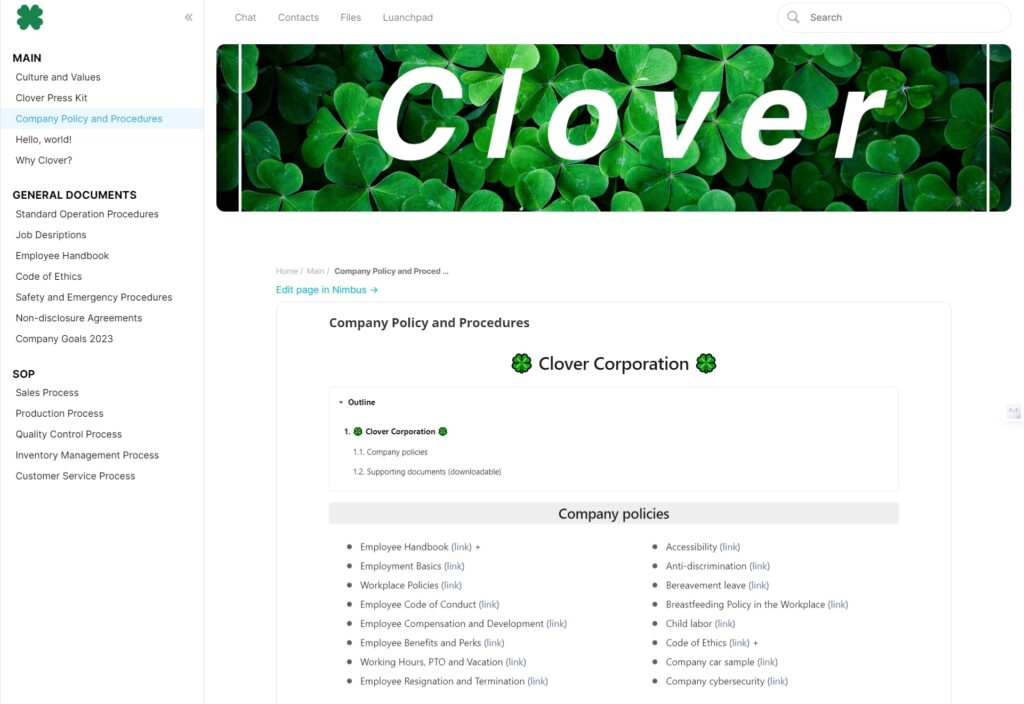 Company Policies. Image by Nimbus Platform