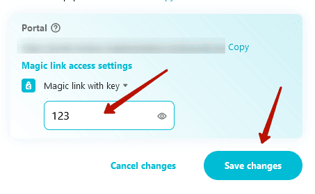 Enter the desired key and click on Save changes. Image powered by Nimbus Platform