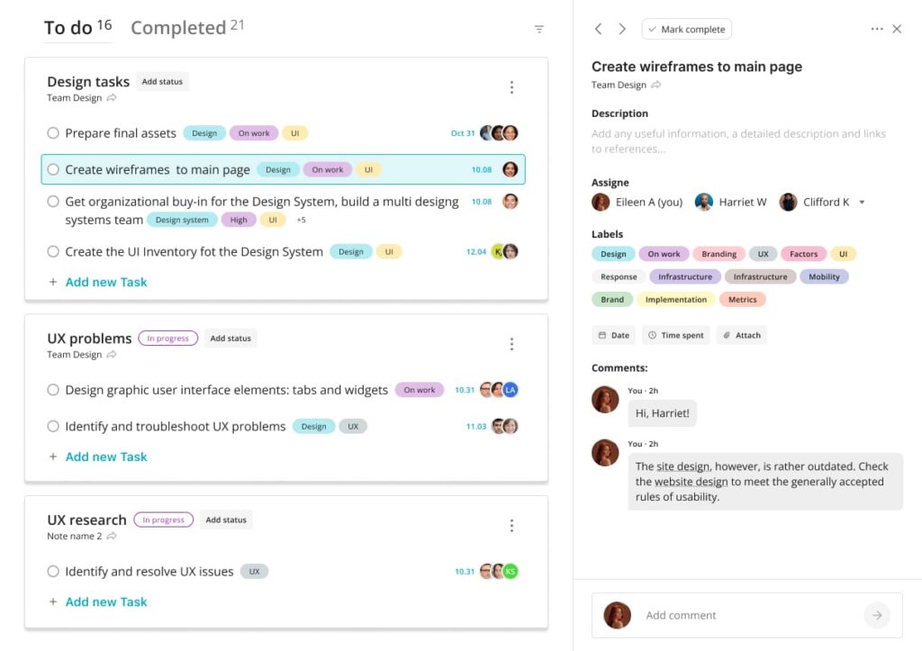 Make a list of your daily tasks or objectives with FuseBase. Image by FuseBase