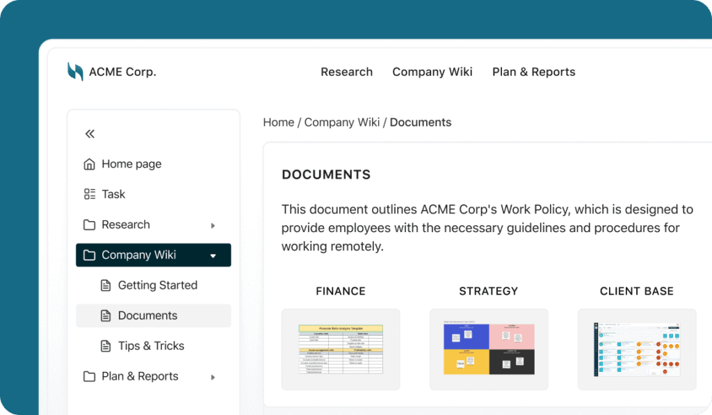 Corporate Wiki and Knowledge Base Creation in FuseBase 