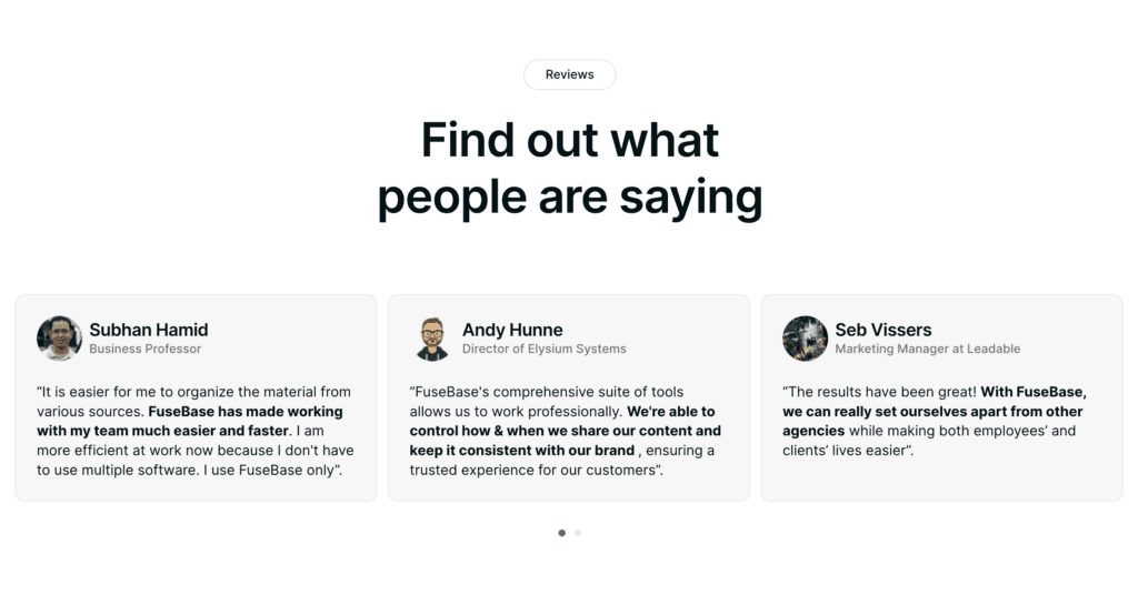 Boost Conversions with Customer Testimonial Templates. Image by FuseBase  