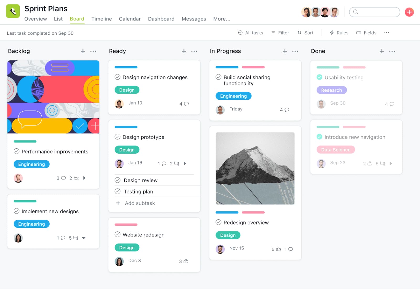 Asana. Bild powered by FuseBase.