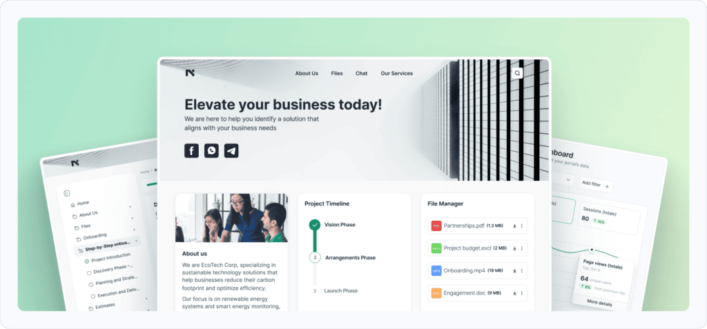 Centralized Digital Sales Rooms. Bild powered by FuseBase.