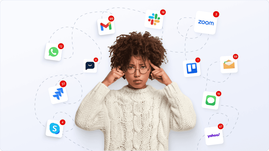 Fragmented Communication. Bild powered by FuseBase.