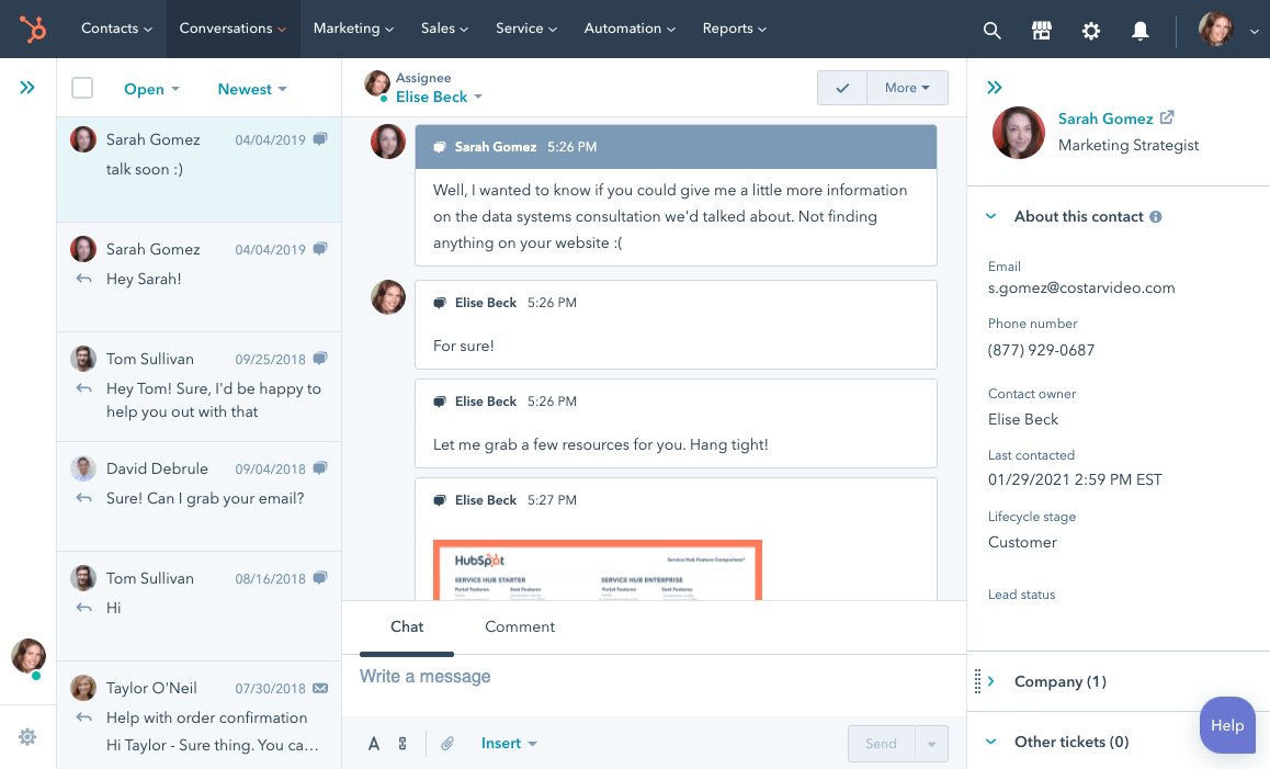 HubSpot. Bild powered by FuseBase.
