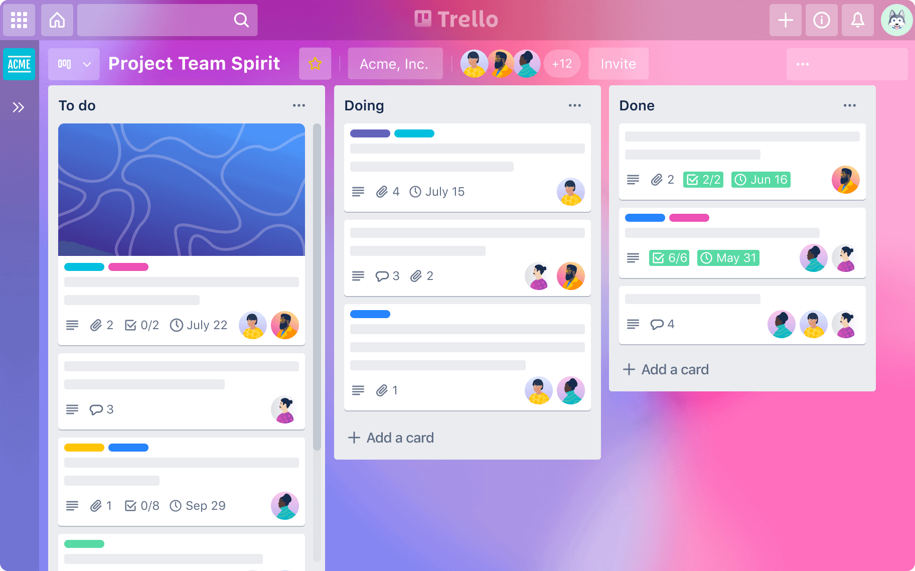 Trello. Bild powered by FuseBase.