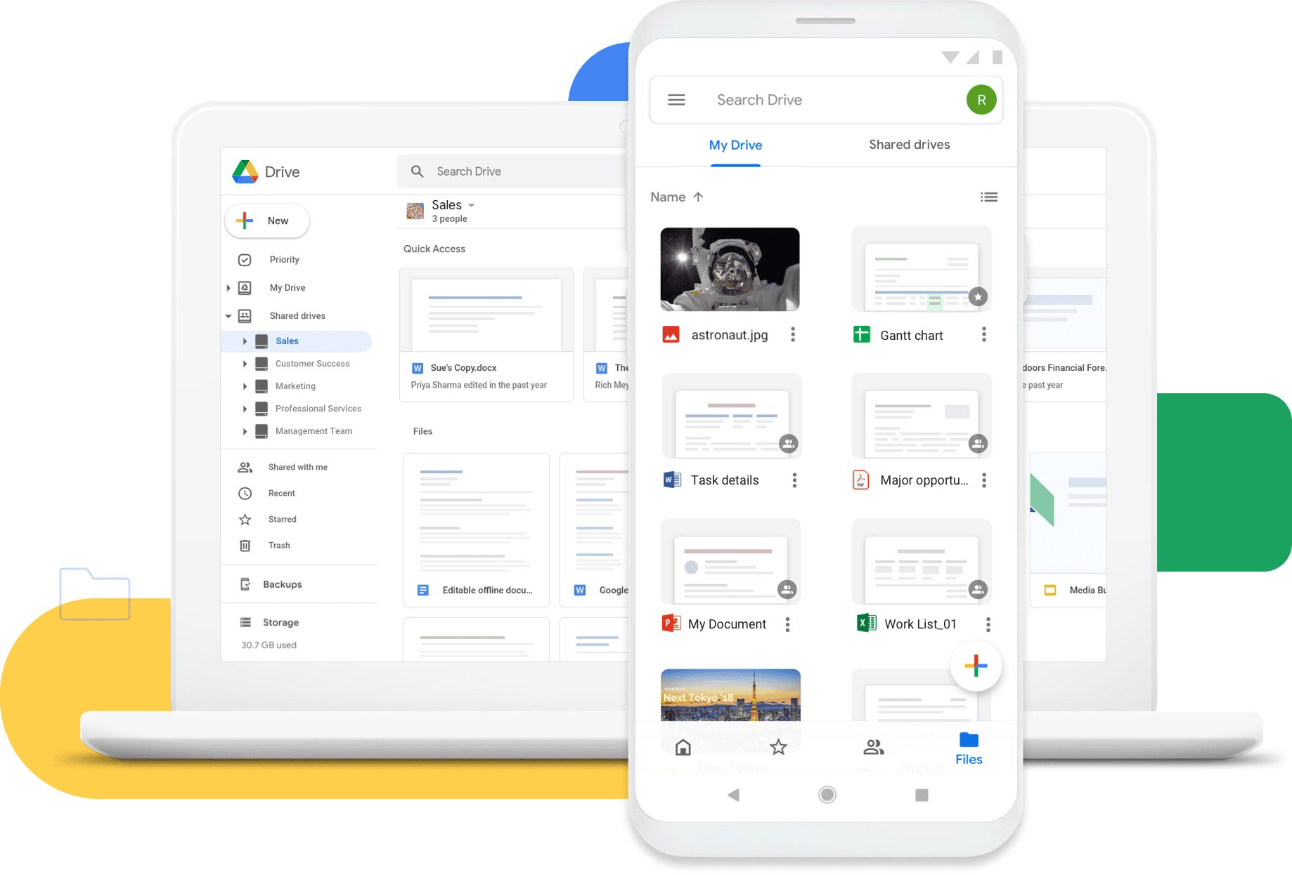 Google Drive as an alternative to Dropbox. Image powered by FuseBase.